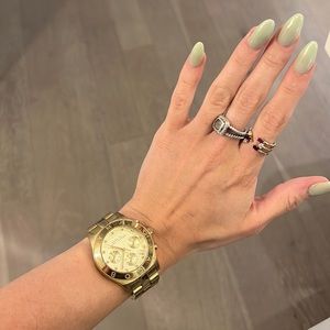 All stainless steel women’s gold watch by Marc Jacobs